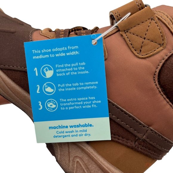 Stride Rite Boys Girls Nebraska Boots Size 12 Brown Adjustable Medium-Wide Width - Picture 8 of 16